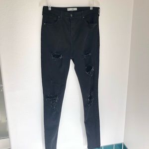 Topshop distressed jamie jeans tall
